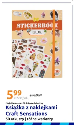 Książka z naklejkami Craft Sensations 50 arkuszy promocja w Action