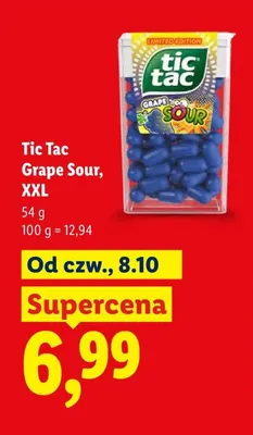 Drażetki Tic Tac Grape Sour XXL promocja w Lidl