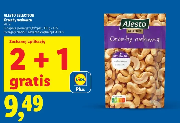 Orzechy nerkowca Alesto Selection promocja w Lidl