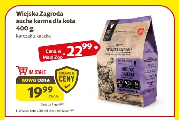 Sucha karma dla kota kurczak z kaczką Wiejska Zagroda promocja w Super Zoo