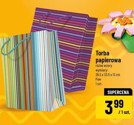 Torba papierowa różne wzory promocja w POLOmarket