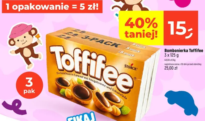 Bombonierka Toffifee 3-pak 125g promocja w Dealz