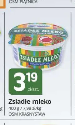 Zsiadłe mleko OSM Krasnystaw promocja w Marketvita