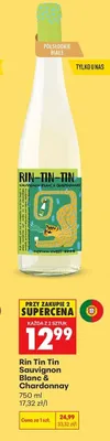 Wino białe półsłodkie Rin Tin Tin Sauvignon Blanc & Chardonnay promocja w Biedronka