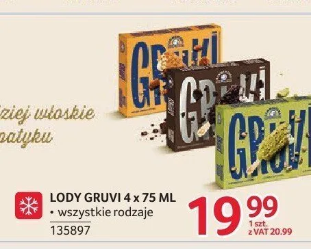Lody na patyku Sammontana Gruvi 4-pak promocja w Selgros
