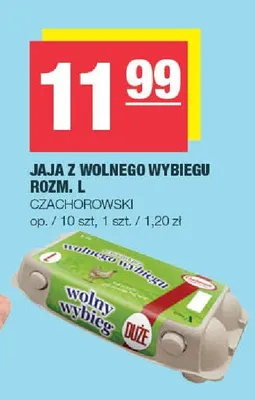 Jaja z wolnego wybiegu Czachorowski promocja w SPAR