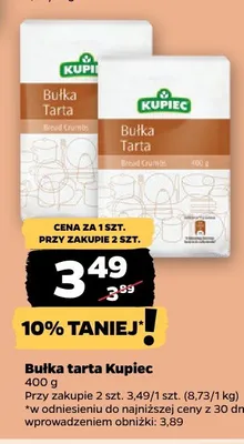 Bułka tarta Kupiec promocja w Netto