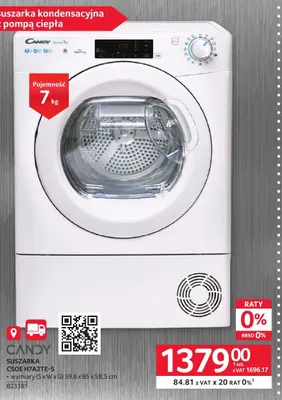 Suszarka Candy CSOE H7A2TE-S 59,6x85x58,5cm promocja w Selgros