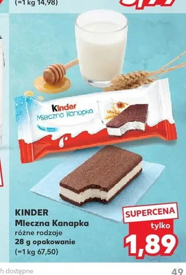 Mleczna Kanapka Kinder promocja w Kaufland