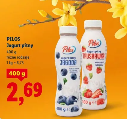 Jogurt pitny różne rodzaje promocja w Lidl