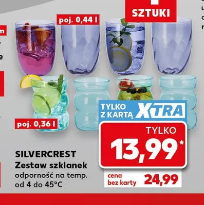 Zestaw szklanek 4-pak 0,44 l Silvercrest promocja w Kaufland