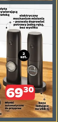Młynki automatyczne do przypraw 2-pak promocja w Netto