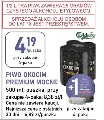 Piwo Okocim Premium Mocne promocja w Stokrotka