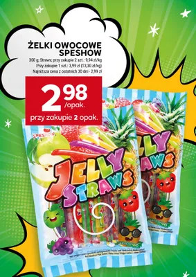 Żelki owocowe Speshow Jelly Straws promocja w Stokrotka
