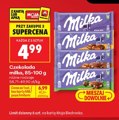 Czekolada Milka Whole Hazelnuts promocja w Biedronka