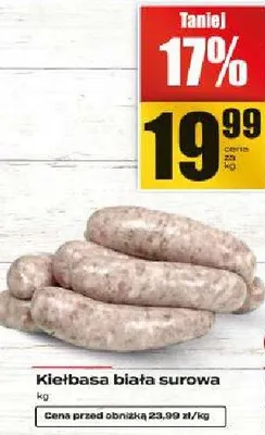 Kiełbasa biała surowa promocja w Supeco