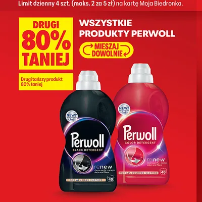 Płyn do prania Perwoll Renew Black 40 prań promocja w Biedronka