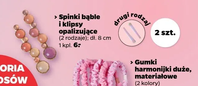 Spinki bąble i klipsy opalizujące promocja w Netto