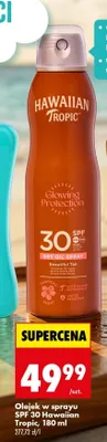 Olejek w sprayu SPF 30 Hawaiian Tropic Glowing Protection promocja w Biedronka