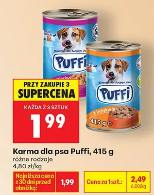 Karma dla psa różne rodzaje promocja w Biedronka