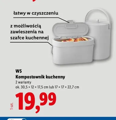 Kompostownik kuchenny W5 17x17x22,7 cm promocja w Lidl