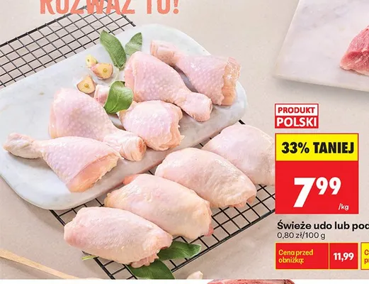 Świeże udo z kurczaka promocja w Biedronka