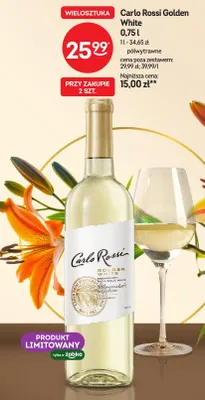 Wino Carlo Rossi Golden White promocja w Żabka