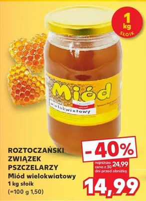 Miód wielokwiatowy pszczelarz Roztoczański Związek promocja w Kaufland
