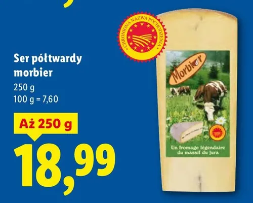 Ser półtwardy morbier promocja w Lidl
