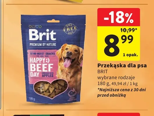 Przekąska dla psa Brit promocja w Intermarche