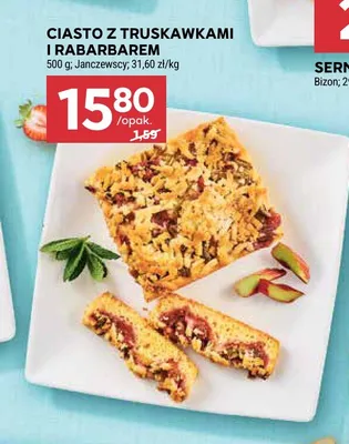 Ciasto z truskawkami i rabarbarem Janczewscy promocja w Stokrotka