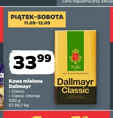 Kawa mielona Dallmayr Classic Intense promocja w Netto