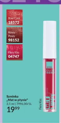 Szminka Avon Color Trend Get Liquid Matte Mat w płynie Bold Coral promocja w AVON