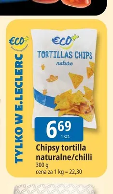 Chipsy tortilla chilli eco+ promocja w Leclerc