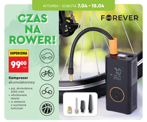 Kompresor akumulatorowy Forever promocja w Biedronka