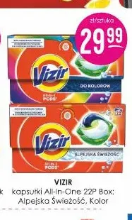 Kapsułki do prania All-in-One Alpejska Świeżość Vizir promocja w Drogerie Jasmin