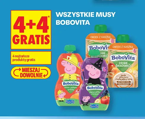 Mus owocowy Drugie Śniadanko BoboVita promocja w Biedronka