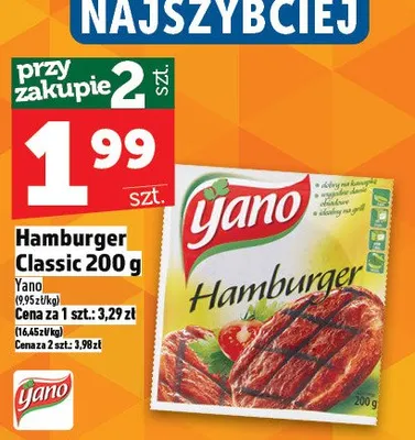 Hamburger Classic Yano promocja w TOPAZ