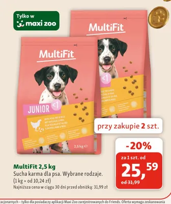 Sucha karma dla psa MultiFit promocja w MAXI ZOO