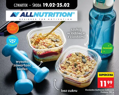 Owsianka białkowa malinowa Fruitove promocja w Biedronka