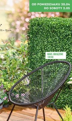 Krzesło ogrodowe 84x75x72cm promocja w Biedronka