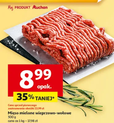 Mięso mielone wieprzowo-wołowe promocja w Auchan
