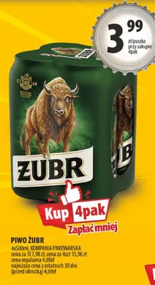 Piwo Żubr promocja w Arhelan