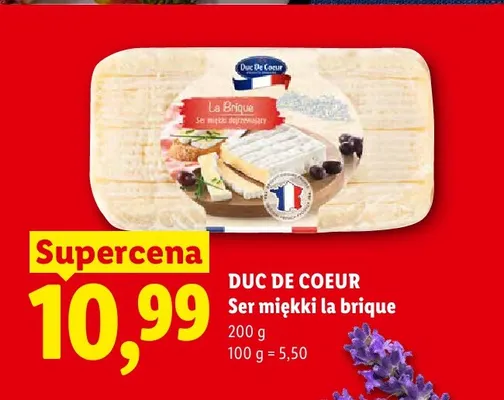 Ser miękki dojrzewający La Brique Duc De Coeur promocja w Lidl