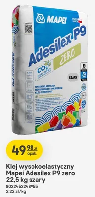 Klej wysokoelastyczny Mapei Adesilex P9 zero 22,5kg szary promocja w Castorama