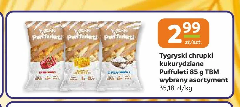 Chrupki kukurydziane Tygryski Puffuleti promocja w Społem Częstochowa