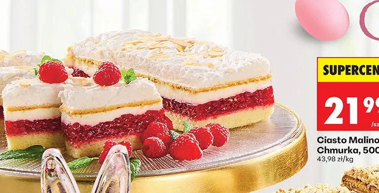 Ciasto malinowa chmurka promocja w Biedronka