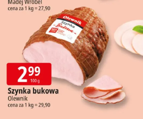Szynka bukowa Olewnik promocja w Leclerc