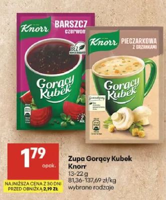 Zupa Gorący Kubek Barszcz czerwony Knorr promocja w Delikatesy Centrum