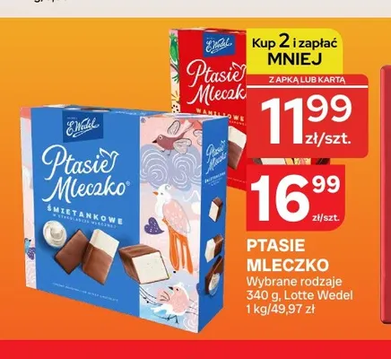 Ptasie Mleczko waniliowe E.Wedel promocja w Chorten